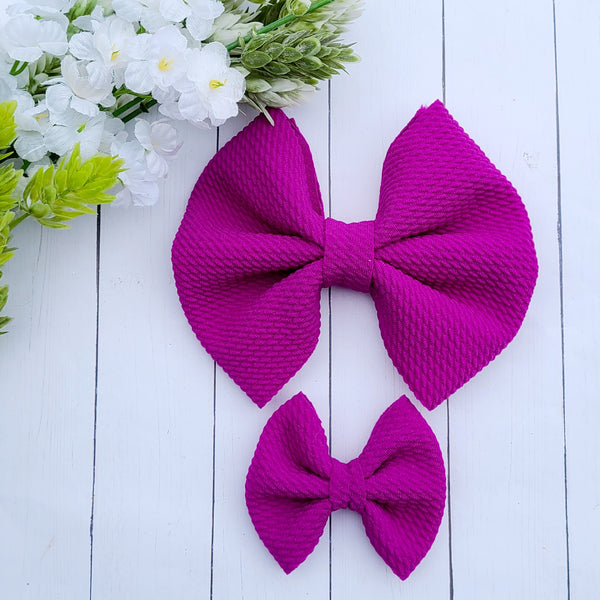 Purple Fabric Bow