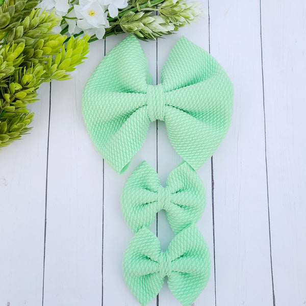 Mint Green Fabric Bow