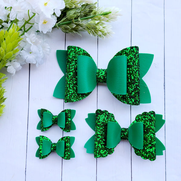 Green Glam Bow