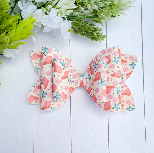Seashells & Starfish Bow