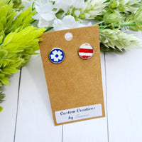 Daisy/Stripe Earring