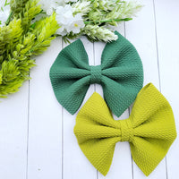 Green Fabric Bows