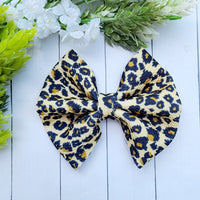 Cheetah Fabric Bow