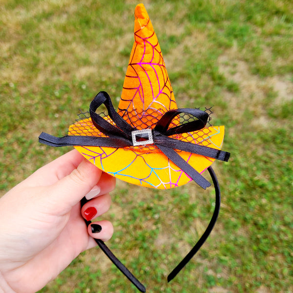 Orange Witch Hat Headband