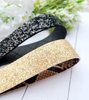 Snake/Gold & Black/Black Wristlet