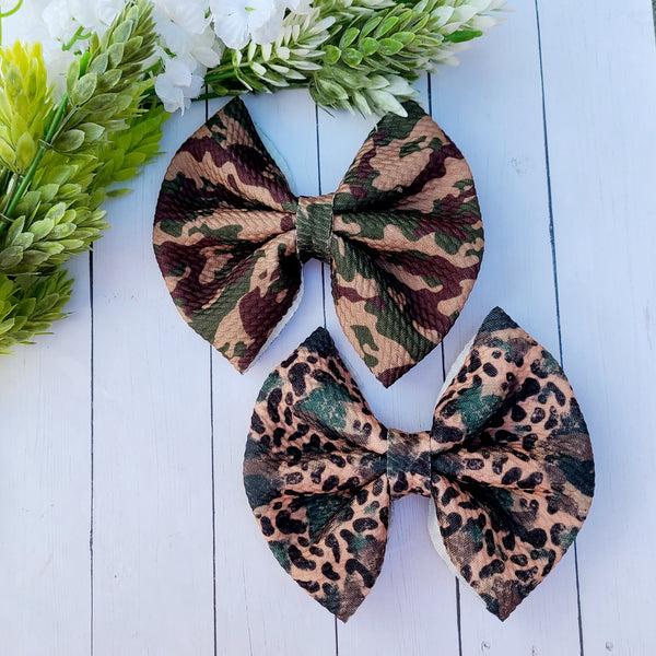 Camo Fabric Bows