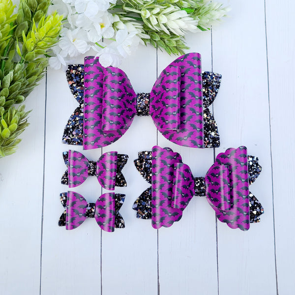 Purple Bat Bows