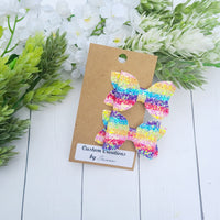 Rainbow Stripes Pigtail Set