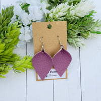 Matte Purple Pinch Earrings