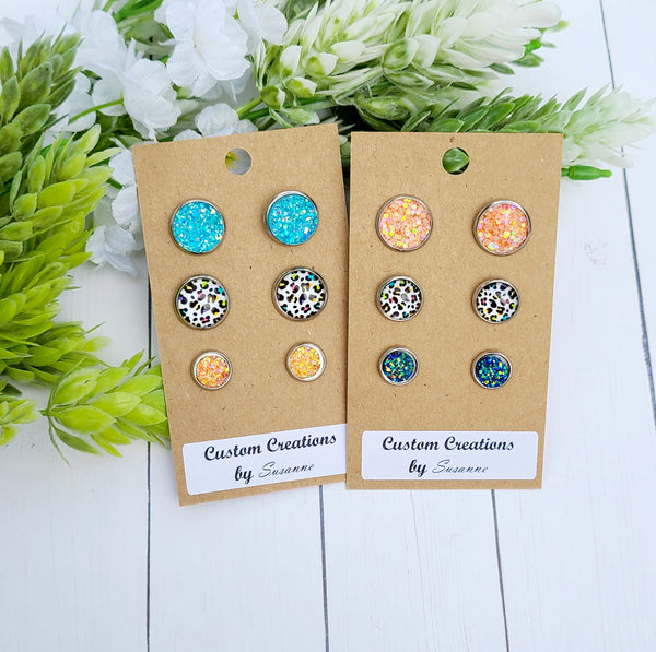 Colorful Cheetah Earring Sets