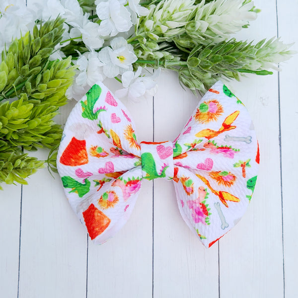 Dino Fabric Bow