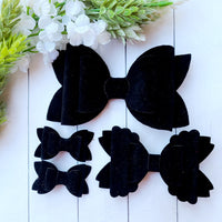Black Crushed Velvet Bows