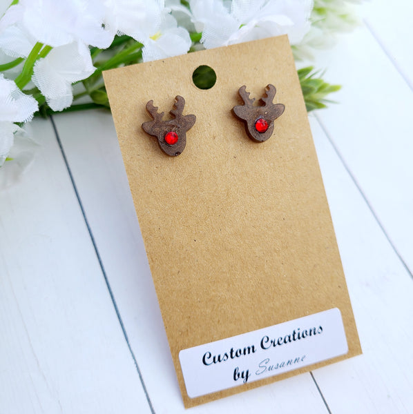 Reindeer Resin Earrings
