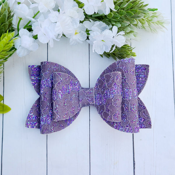 Purple Lace Big Bow