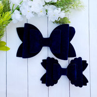 Navy Blue Crushed Velvet