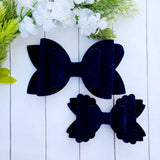 Navy Blue Crushed Velvet