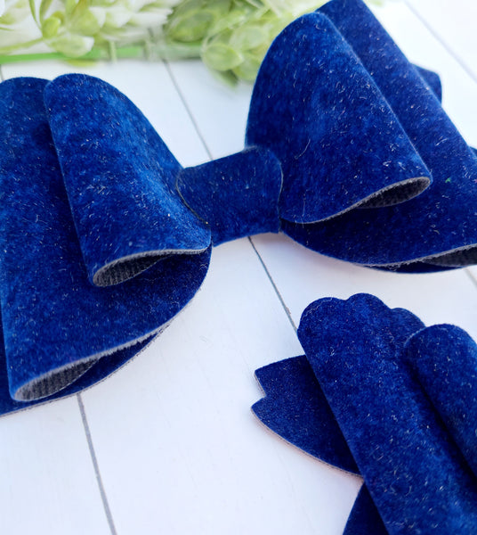 Navy Blue Crushed Velvet