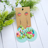 Cactus & Serape Earring Set