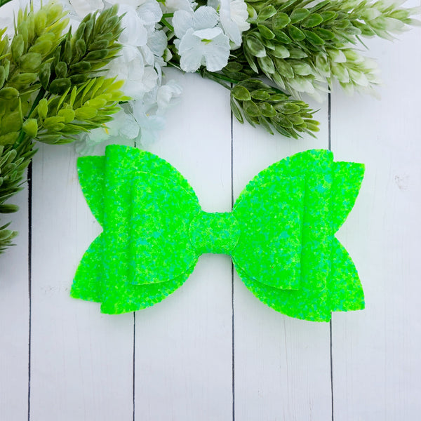 Electric Lime Big Bow