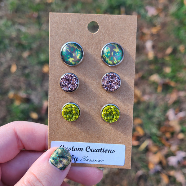 Camo Earring Set