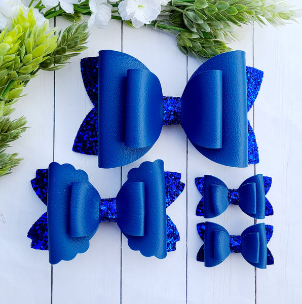 Solid Blue Bows