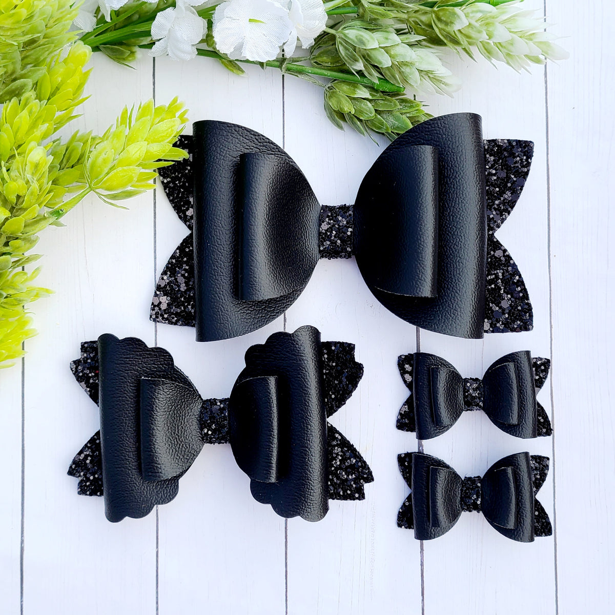 Solid Black Bows – Custom Creations by Susanne