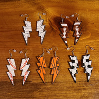 3" Lightning Bolt Sport Earrings
