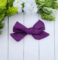 Purple Linen Bow