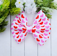 Heart Fabric Bow