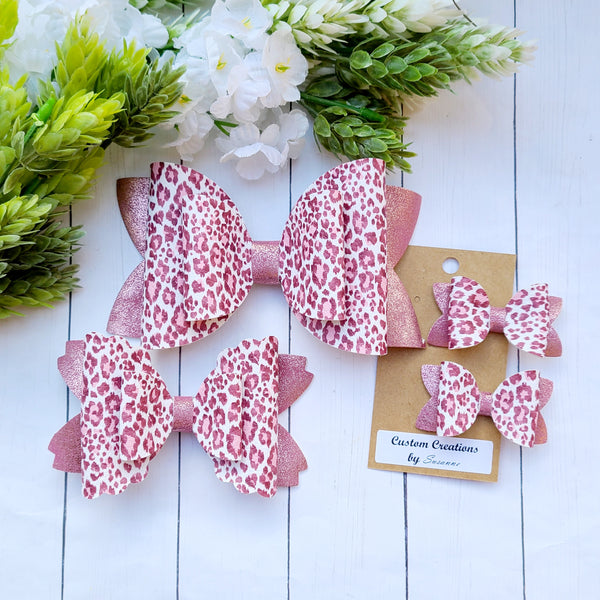 Pink Cheetah Bows