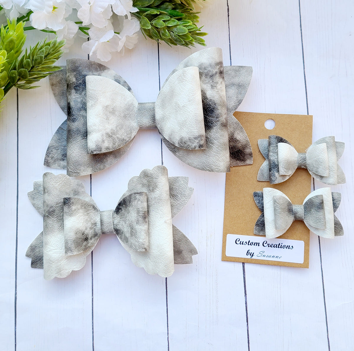 Gray Cloud Bows – Custom Creations by Susanne