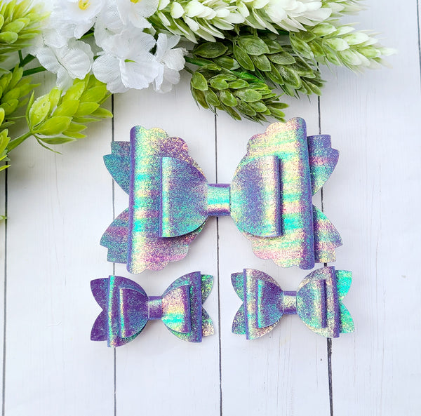 Purple Iridescent Bows