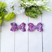 Purple & Blue Tie Dye Bows