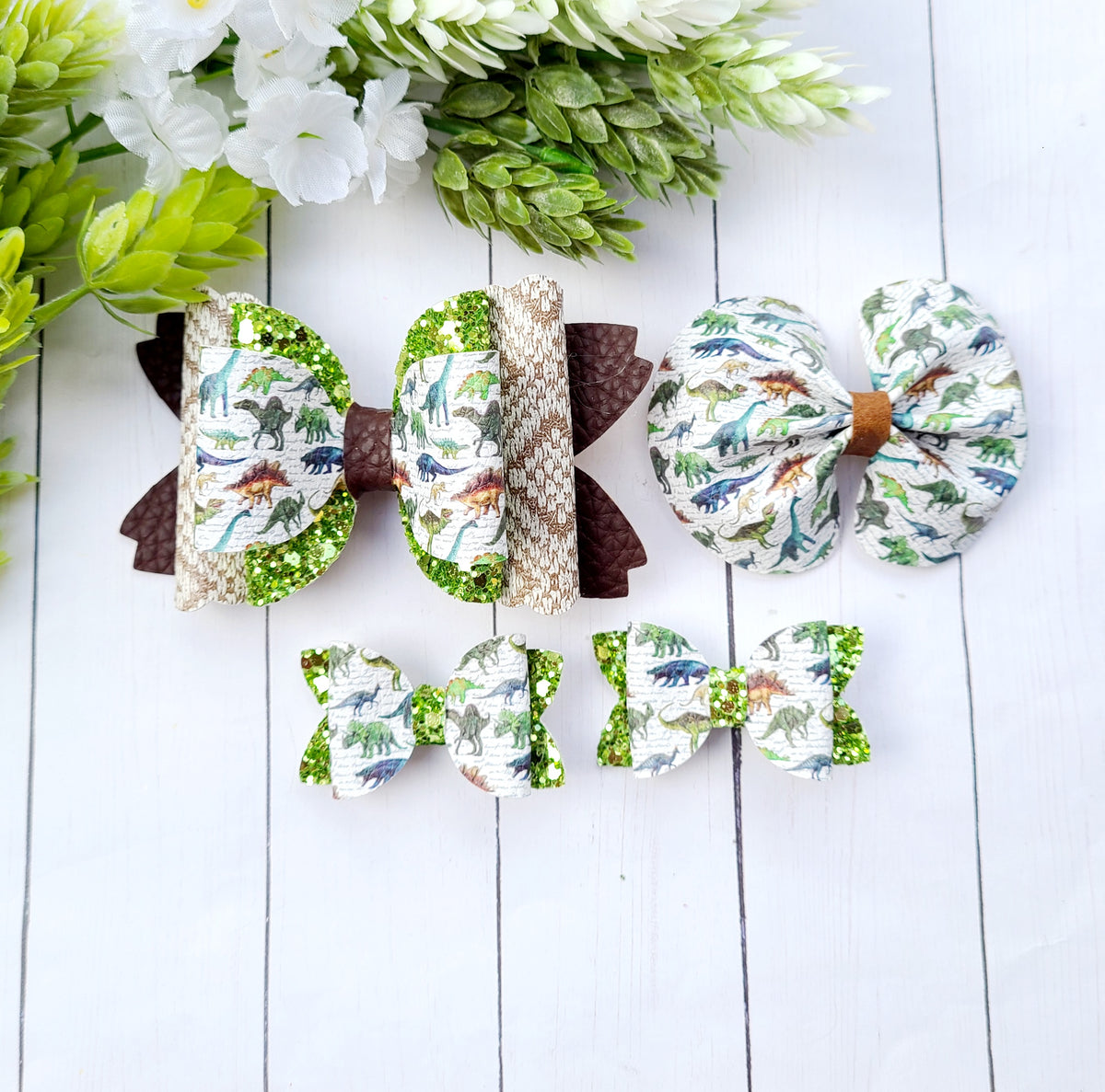 Dinosaur Bows – Custom Creations by Susanne