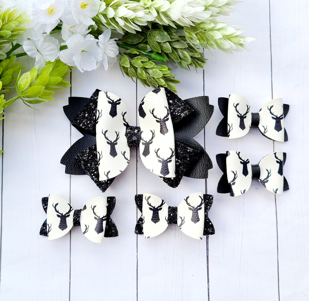 Deer Silhouette Bows – Custom Creations by Susanne