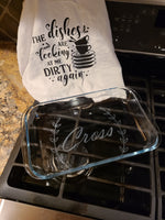 Glass Etched Baking Dish