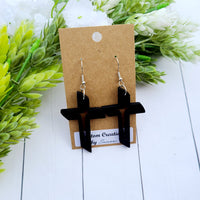 Cross Cutout Earrings (wood)