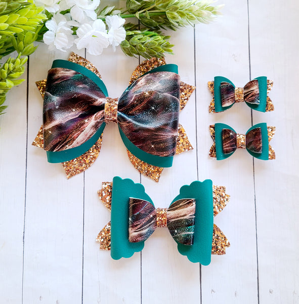Emerald Geode Bows