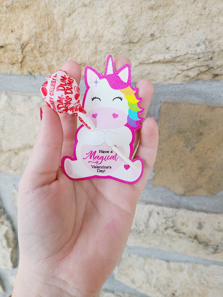 Unicorn Sucker Valentine Cards