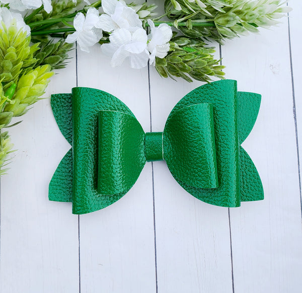 Green Pebbled Bow