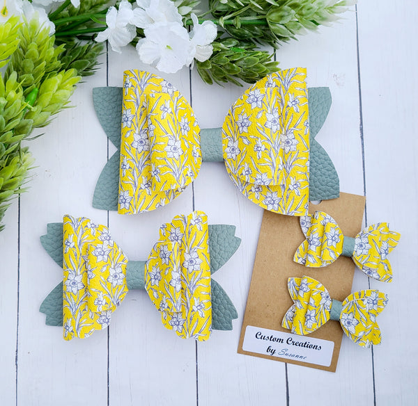 Yellow & Gray Floral