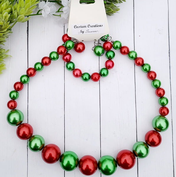Christmas Necklace/Bracelet/Earring set