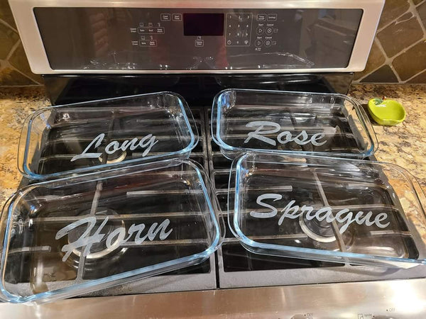Glass Etched Baking Dish